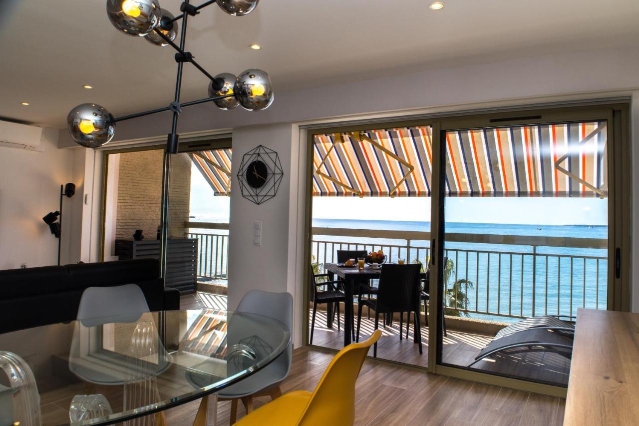 Vue Mer Panoramique, Clim, Balcon Et Plages 앙티브 외부 사진