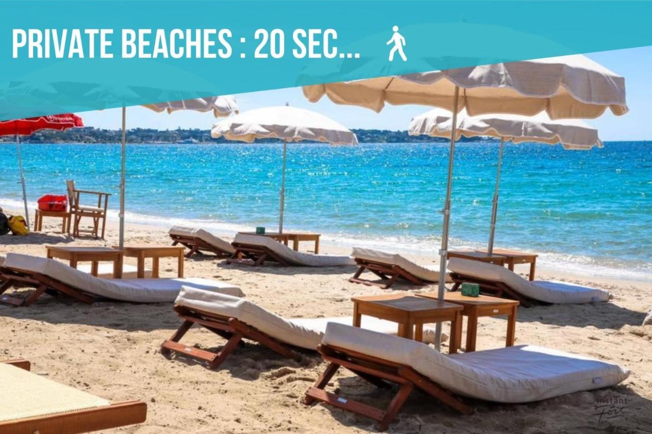 Vue Mer Panoramique, Clim, Balcon Et Plages 앙티브 외부 사진