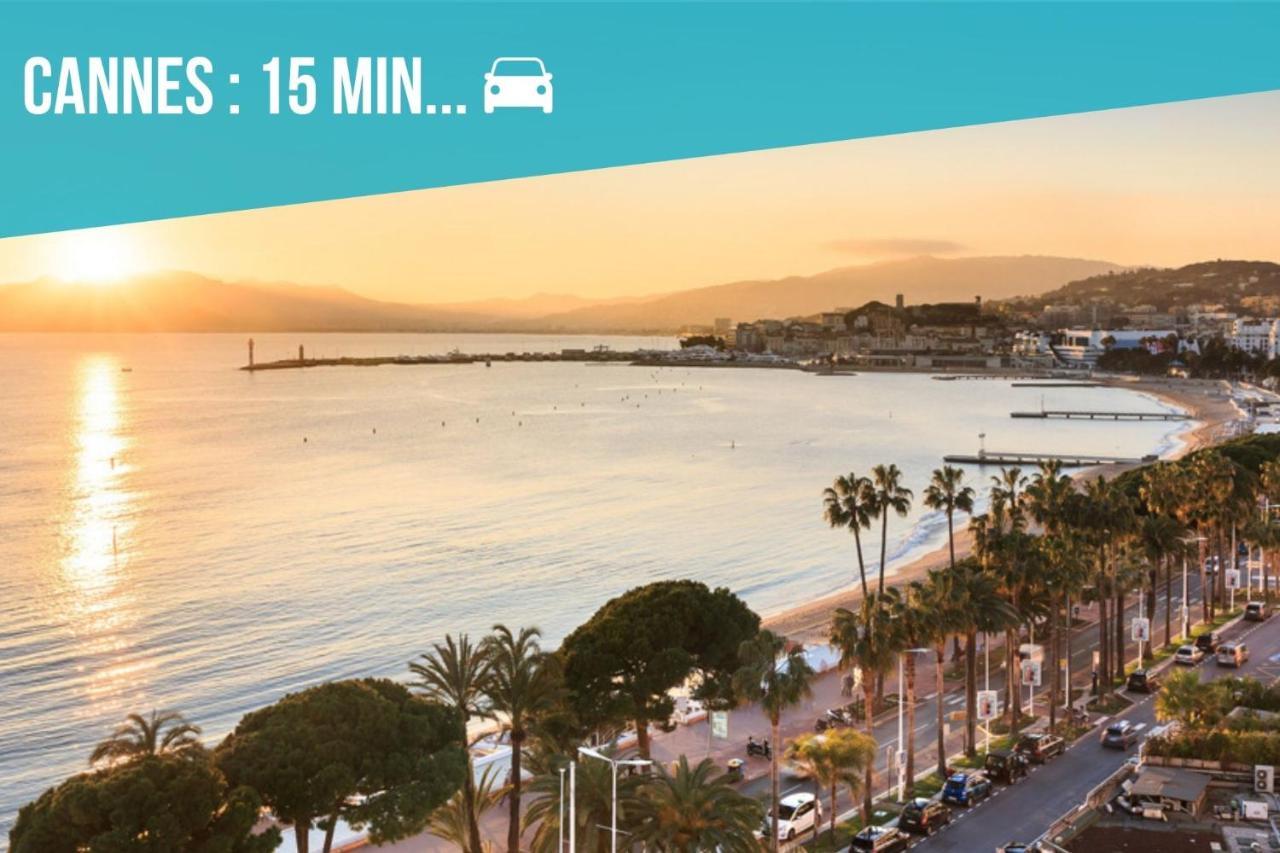 Vue Mer Panoramique, Clim, Balcon Et Plages 앙티브 외부 사진